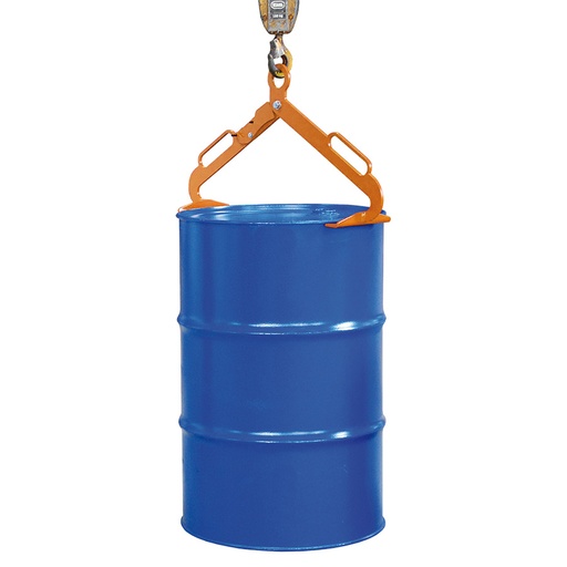 [049983] Pinza agarradora de tijera para bidones de pie mediante grúa - Dim.: 740x200x410h mm - Naranja ral 2000