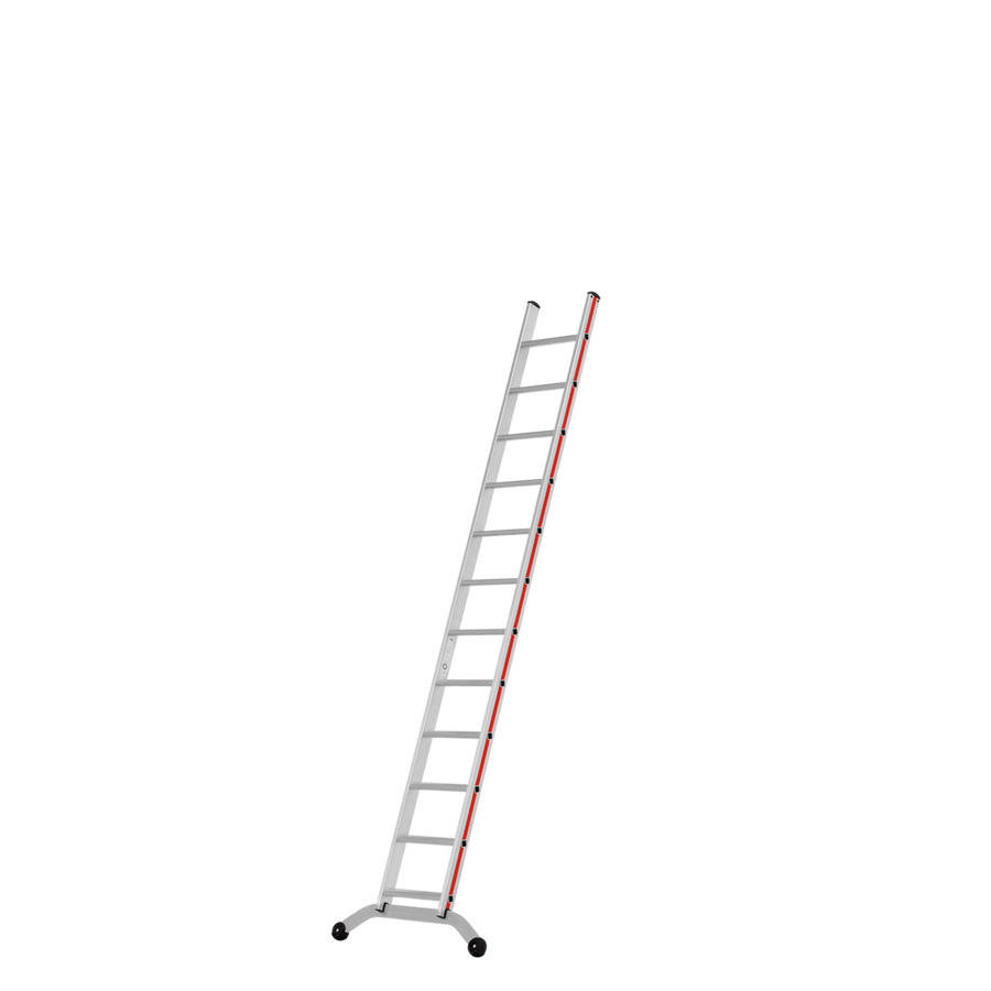 [049993] Escalera apoyable manual de un tramo para uso intensivo con 12 escalones - Dim.: 961x3220h mm - Aluminio