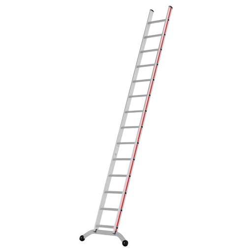 [049994] Escalera apoyable manual de un tramo para uso intensivo con 14 escalones - Dim.: 961x3720h mm - Aluminio