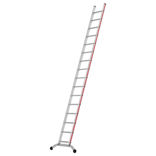 [049995] Escalera apoyable manual de un tramo para uso intensivo con 16 escalones - Dim.: 961x4220h mm - Aluminio