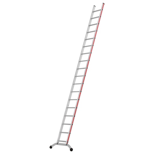 [049997] Escalera apoyable manual de un tramo para uso intensivo con 14 escalones - Dim.: 1040x4720h mm - Aluminio