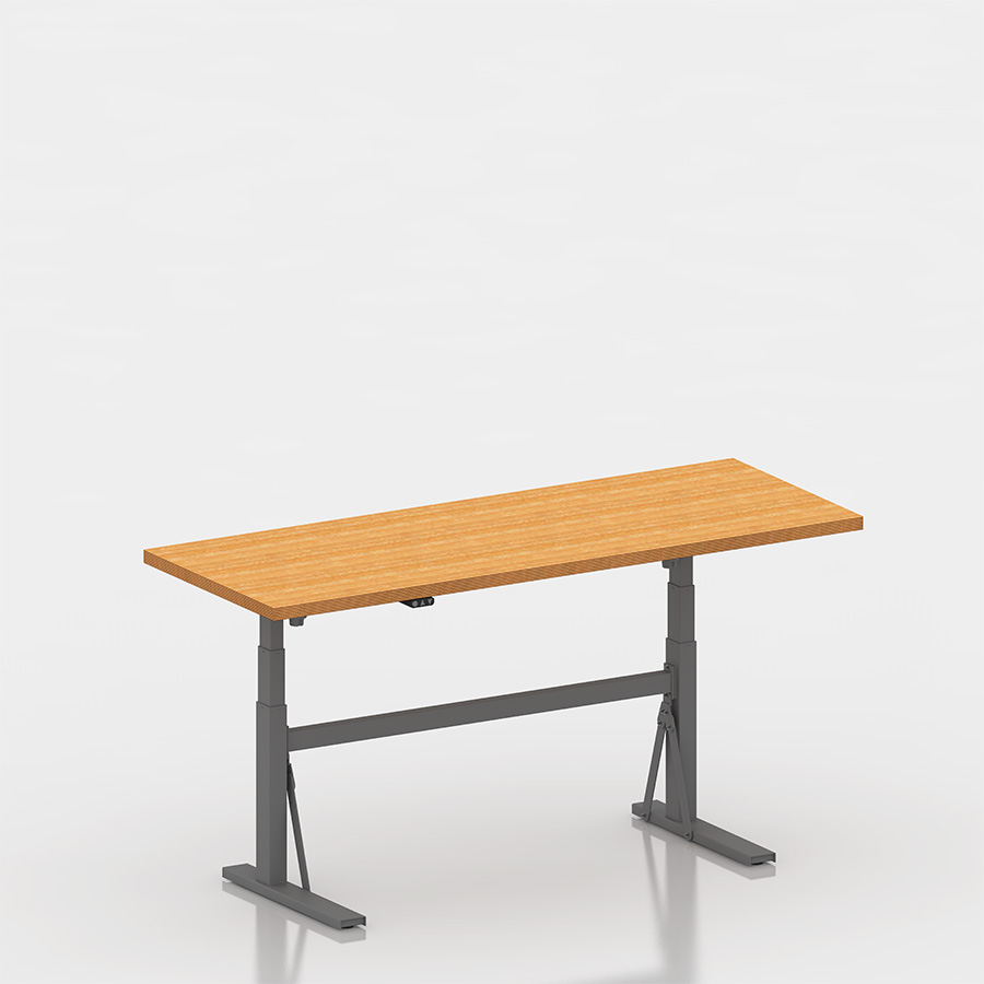 [050027] Estación de trabajo con encimera regulable en altura eléctricamente - Dim.: 2000x750x690/1160h mm - Gris ral 7037