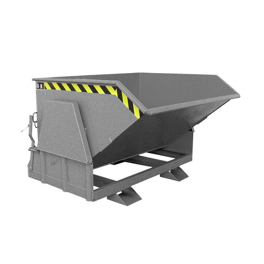 [050045] Contenedor metálico basculante estándar de 1,2 m³ - Dim.: 1455x1650x1070h mm - gris ral 7005 