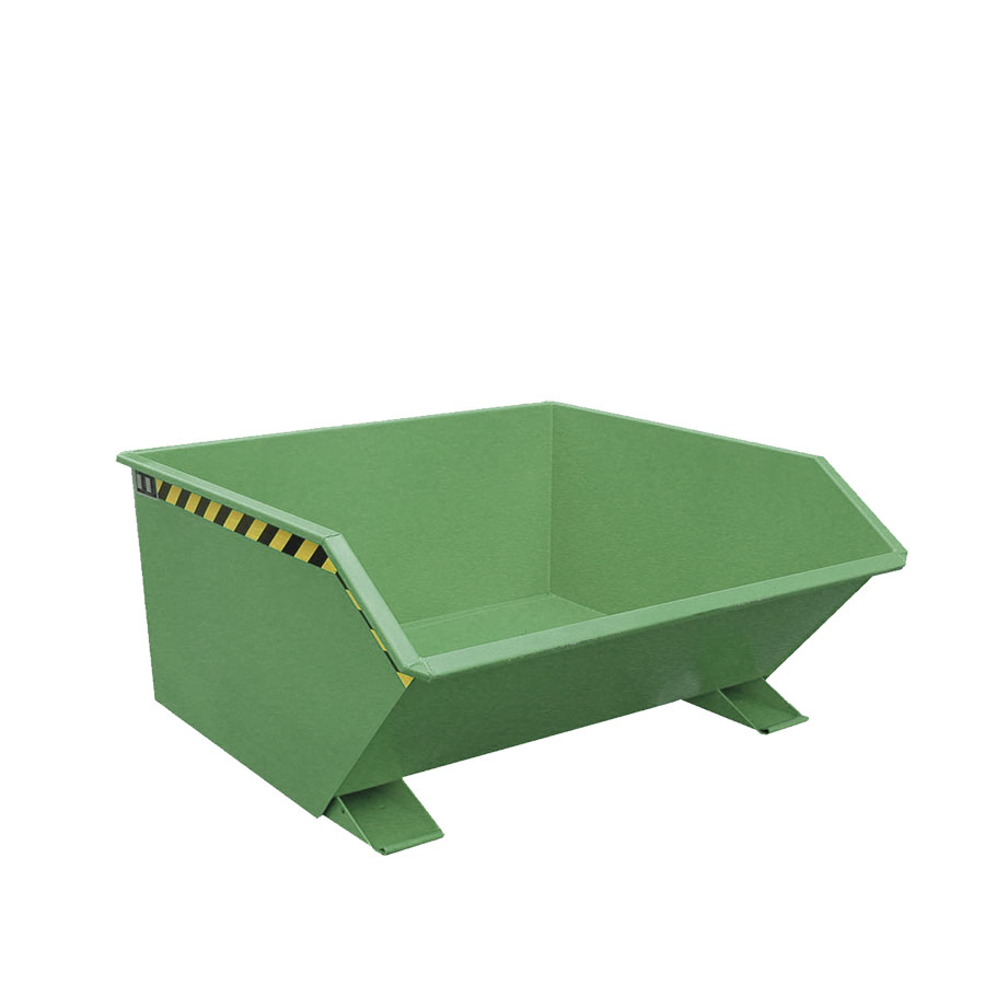 [050064] Contenedor metálico autobasculante de 0,75 m³ - Dim.: 1440x1280x680h mm - verde ral 6011