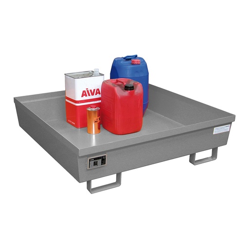 [050294] Cubeta colectora metálica de 280 litros de capacidad - Dim.: 1200x1200x335h mm - Gris ral 7005