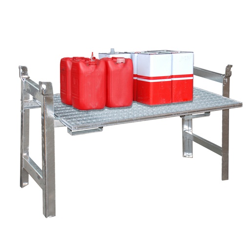[050295] Módulo metálico remontable con rejilla para almacenamiento botellas y garrafas - Dim.: 1380x580x850h - acero galvanizado