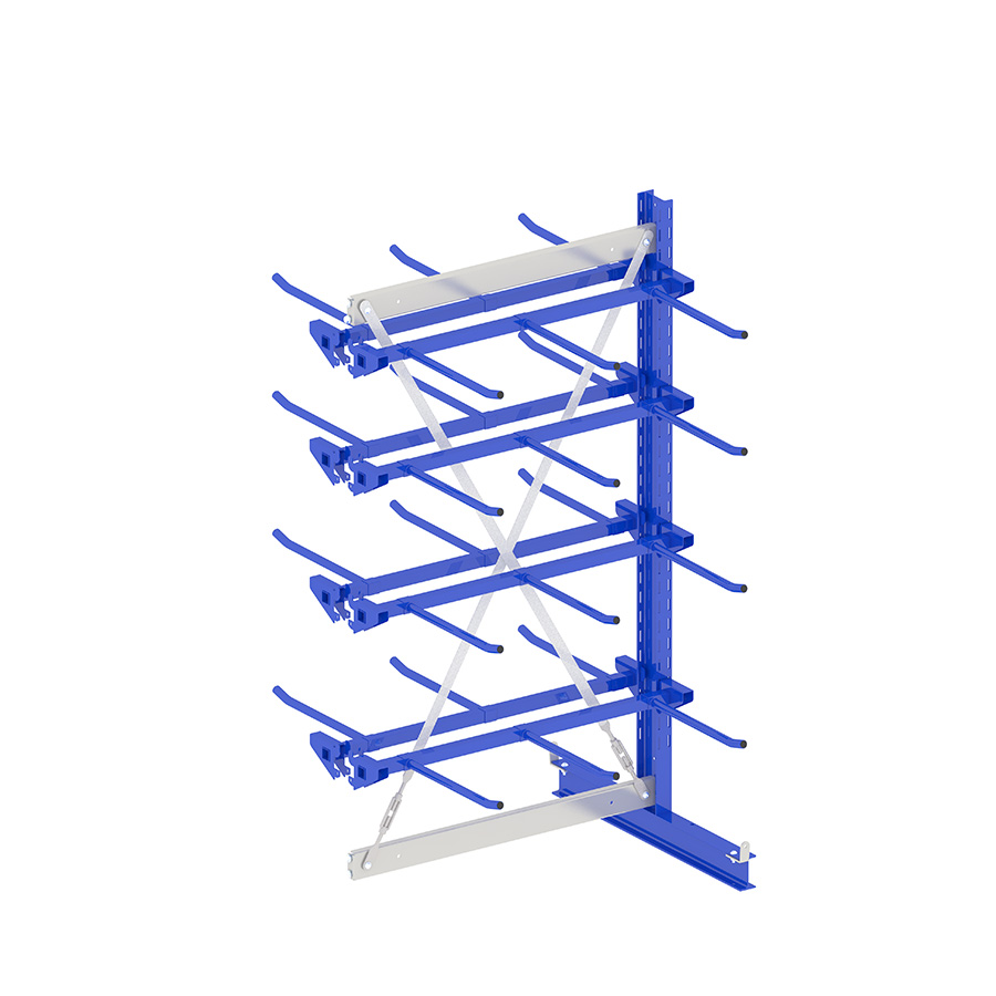 [050318] Estantería adicional tipo cantilever para bobinas con 24 ménsulas - Dim.: 1115x1100x1980h mm - Azul ral 5010