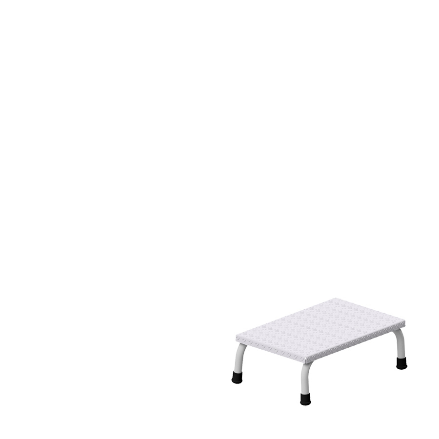 [050320] Pedestal para uso profesional con 1 peldaño - Dim.: 680x380x200h mm - Aluminio