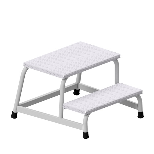 [050321] Pedestal para uso profesional con 2 peldaños - Dim.: 680x380x400h mm - Aluminio