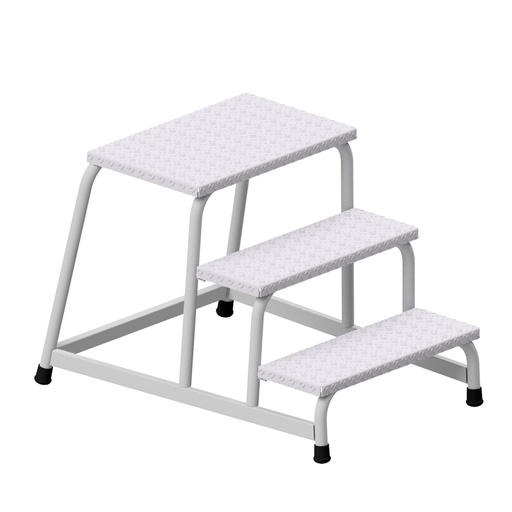 [050322] Pedestal para uso profesional con 3 peldaños - Dim.: 680x380x600h mm - Aluminio