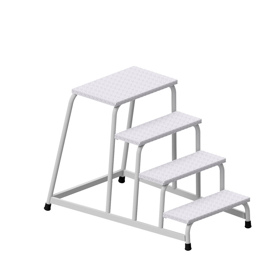 [050323] Pedestal para uso profesional con 4 peldaños - Dim.: 680x380x800h mm - Aluminio