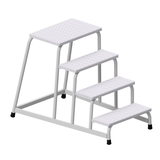 [050323] Pedestal para uso profesional con 4 peldaños - Dim.: 680x380x800h mm - Aluminio