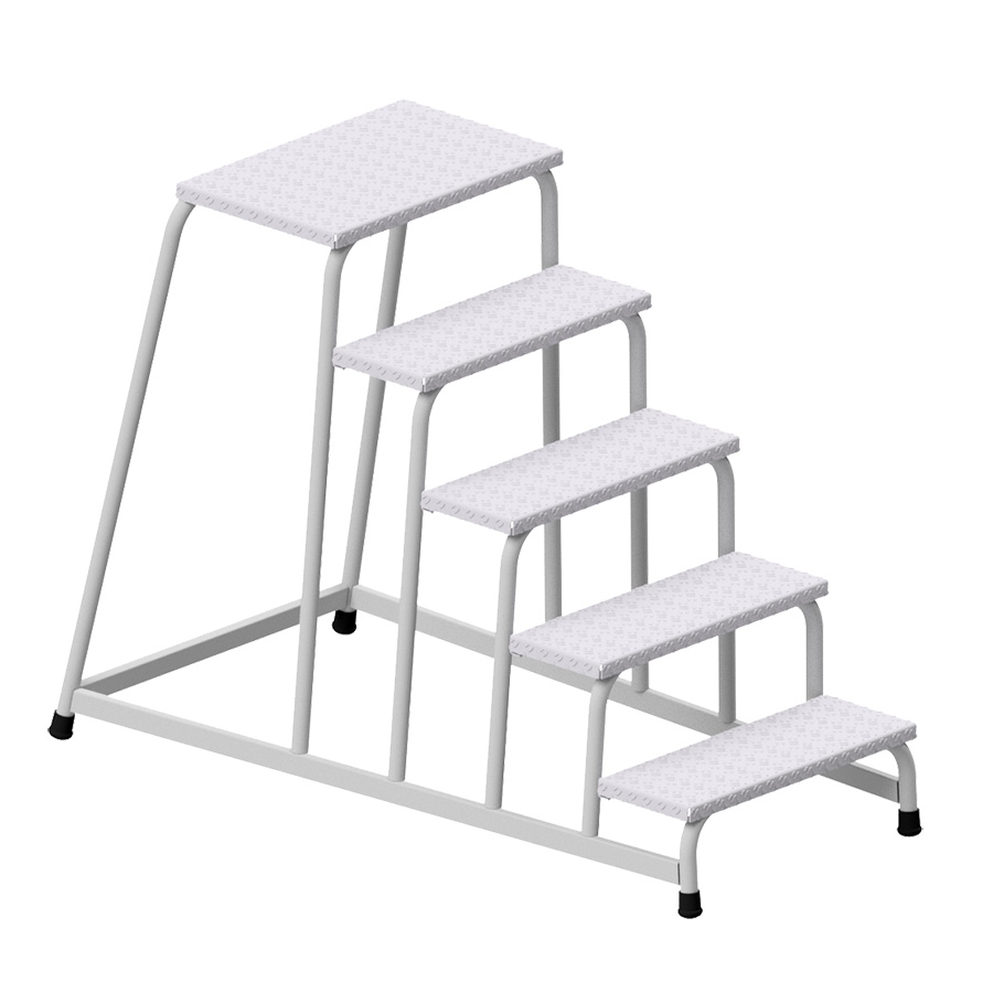 [050324] Pedestal para uso profesional con 5 peldaños - Dim.: 680x380x1000h mm - Aluminio