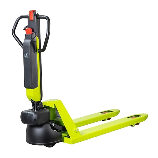 [050367] Transpaleta eléctrica de 1200 kg de carga con una batería de litio plus++ y cargador rápido - Dim. palas: 1150x525 mm - Verde Pantone 382C