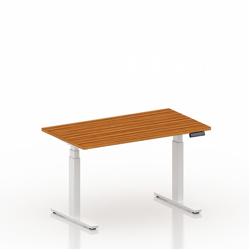 [050393] Mesa elevable eléctricamente con encimera de madera - Dim.: 1250x700x625/1275h mm - Blanco ral 9010