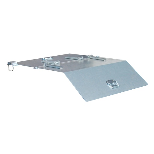[050443] Tapa abatible articulada para contenedor de 0,3 m³ - acero galvanizado