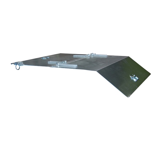 [050445] Tapa abatible articulada para contenedor de 0,8 m³ - acero galvanizado