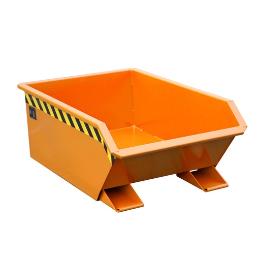 [050458] Contenedor metálico autobasculante superbajo de 0,27 m³ - Dim.: 1385x780x450h mm - naranja ral 2000