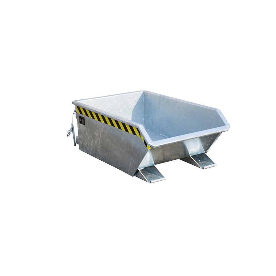 [050459] Contenedor metálico autobasculante superbajo de 0,27 m³ - Dim.: 1385x780x450h mm - galvanizado