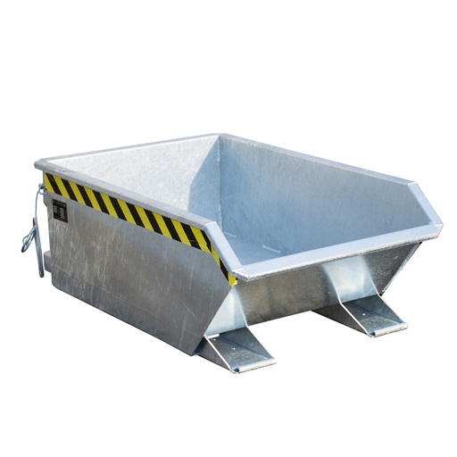 [050459] Contenedor metálico autobasculante superbajo de 0,27 m³ - Dim.: 1385x780x450h mm - galvanizado