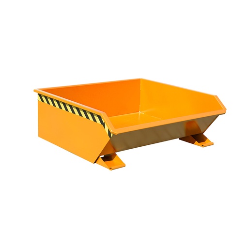[050461] Contenedor metálico autobasculante superbajo de 0,46 m³ - Dim.: 1385x1280x450h mm - naranja ral 2000