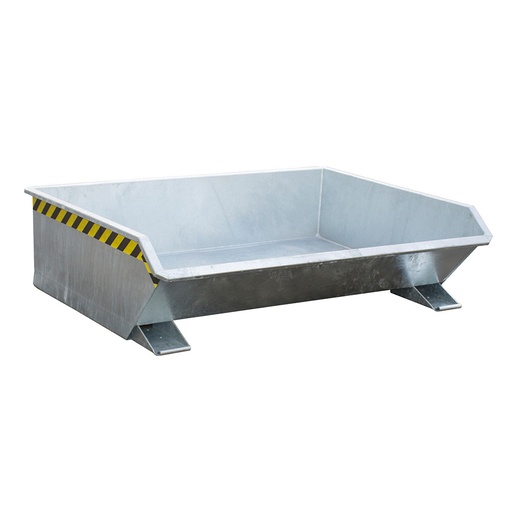 [050465] Contenedor metálico autobasculante superbajo de 0,61 m³ - Dim.: 1385x1680x450h mm - galvanizado