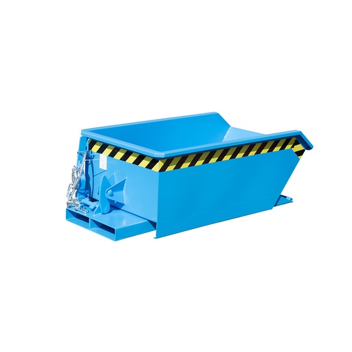 [050468] Contenedor metálico autobasculante superbajo de 0,23 m³ - Dim.: 1385x680x450h mm - azul ral 5012