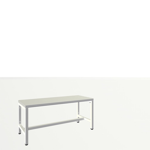 [050469] Banqueta para vestuario con lamas de plástico - Dim.: 1000x370x430h mm - Gris ral 7035
