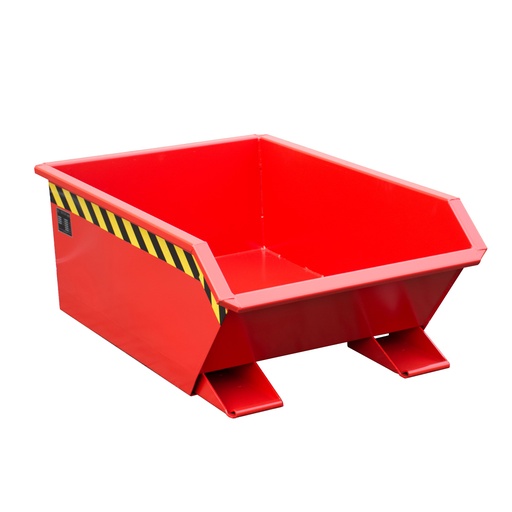 [050493] Contenedor metálico autobasculante superbajo de 0,27 m³ - Dim.: 1385x780x450h mm - rojo ral 3000