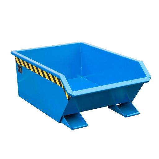 [050494] Contenedor metálico autobasculante superbajo de 0,27 m³ - Dim.: 1385x780x450h mm - azul ral 5012
