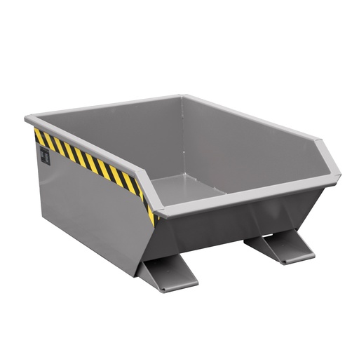 [050496] Contenedor metálico autobasculante superbajo de 0,27 m³ - Dim.: 1385x780x450h mm - gris ral 7005
