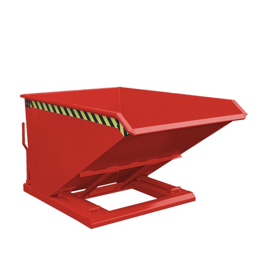 [050509] Contenedor metálico autobasculante de 0,75 m³ - Dim.: 1700x1080x880h mm - rojo ral 3000