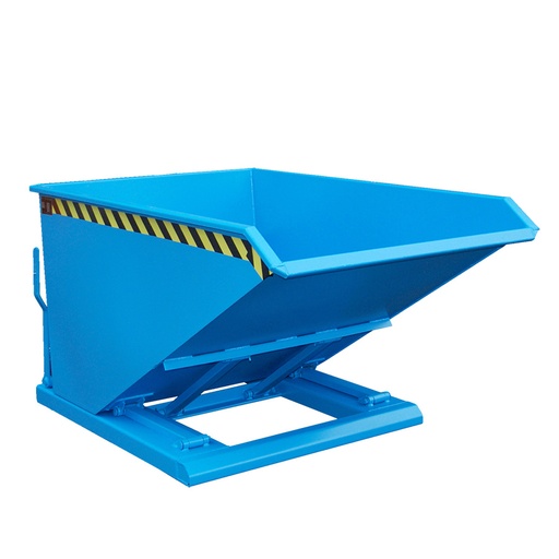 [050514] Contenedor metálico autobasculante de 1 m³ - Dim.: 1700x1430x880h mm - azul ral 5012