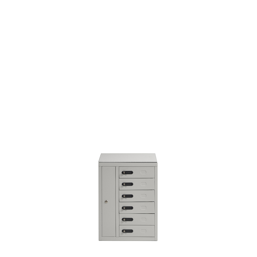 [050532] Armario para el almacenamiento y carga de teléfonos móviles - Dim.: 450x250x700h mm - Gris ral 7035