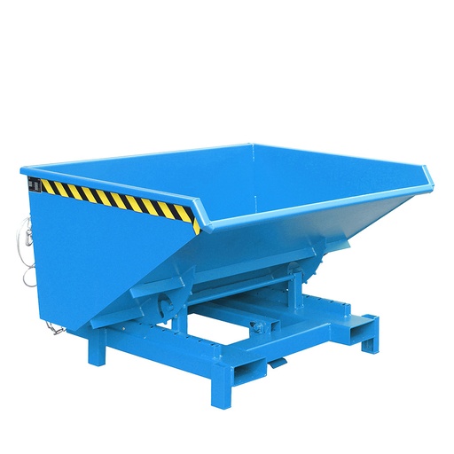 [050542] Contenedor metálico basculante 0,9 m³ (sin tapa) - Dim.:  1310x1580x970h mm - Azul ral 5012