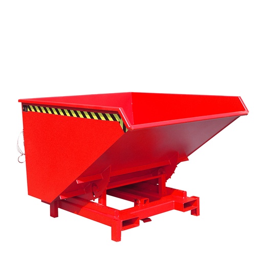 [050549] Contenedor metálico basculante 1,7 m³ (sin tapa) - Dim.:  1755x1570x1230 mm - Rojo ral 3000
