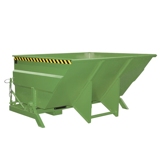 [050561] Contenedor metálico basculante 3 m³ (sin tapa) - Dim.:  2310x2280x1220h mm - Verde ral 6011