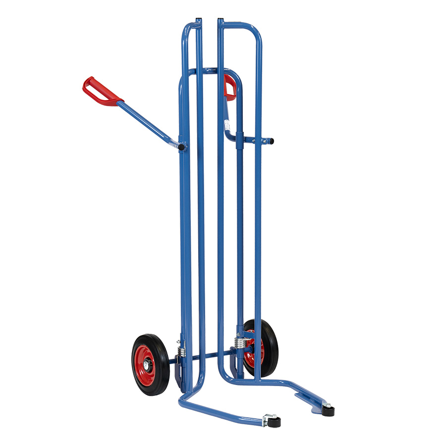 [050665] Carretilla de mano para ruedas y neumáticos de Ø450 a Ø750 mm - Ruedas macizas - Azul ral 5007