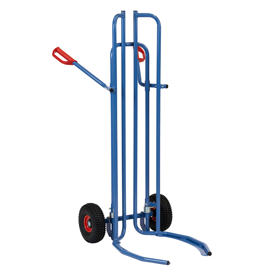 [050668] Carretilla de mano para ruedas y neumáticos de Ø450 a Ø860 mm - Ruedas neumáticas - Azul ral 5007