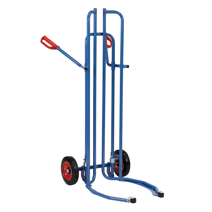 [050669] Carretilla de mano para ruedas y neumáticos de Ø450 a Ø860 mm - Ruedas macizas - Azul ral 5007
