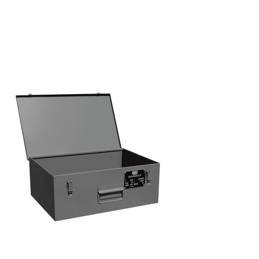 [050679] Arcón metálico con tapa superior abatible de 25 lts. - Dim.: 480x290x180h mm - Gris ral 7011