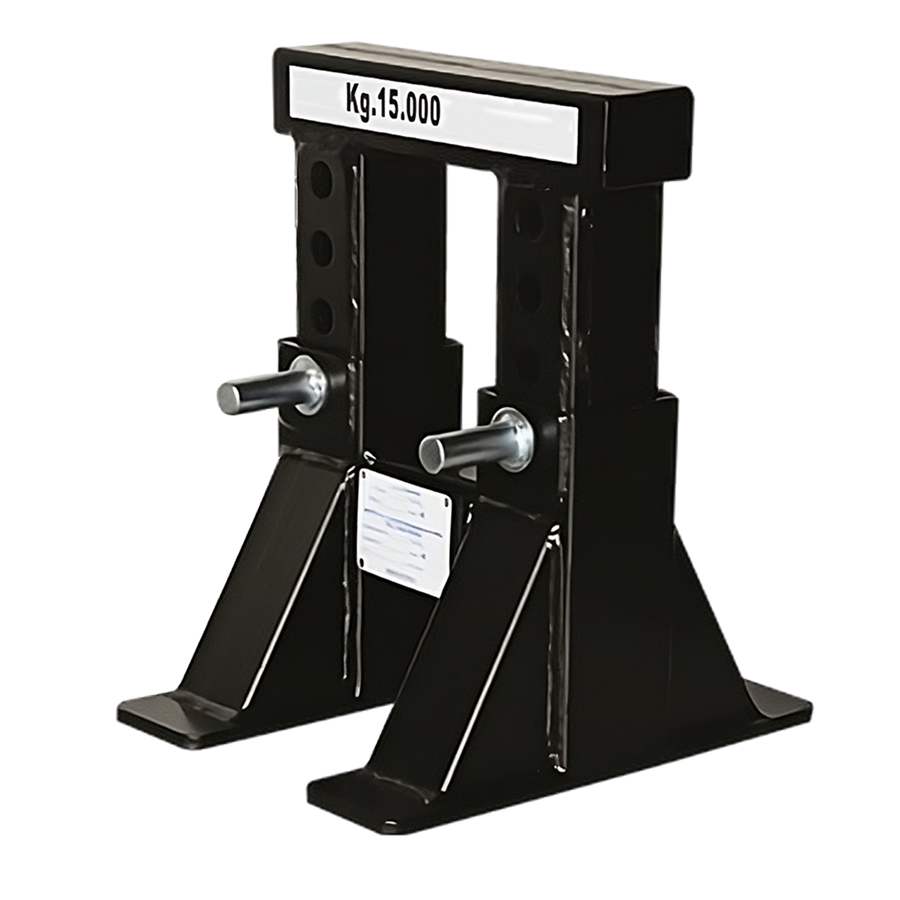 [050748] Caballete metálico regulable en altura con superficie de apoyo metálica - Dim.: 400x260x300h mm - Negro ral 9005