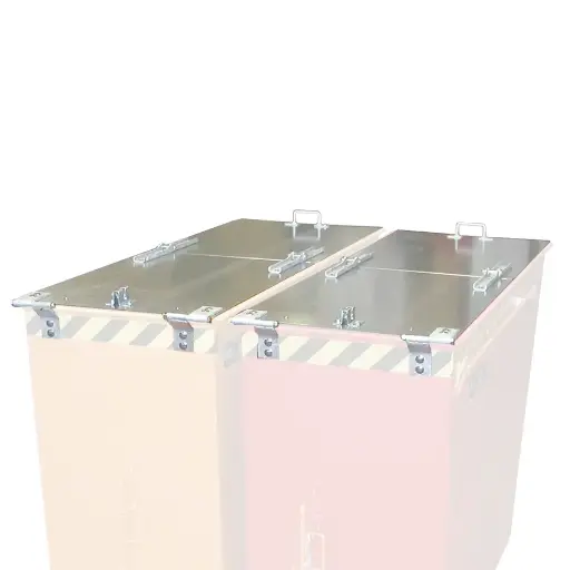 [042930] Tapa abatible articulada para contenedor metálico de recogida selectiva (una unidad) - acero galvanizado