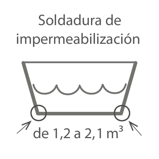 [042952] Soldadura de impermeabilización para contenedor de 1,2 a 2,1 m³