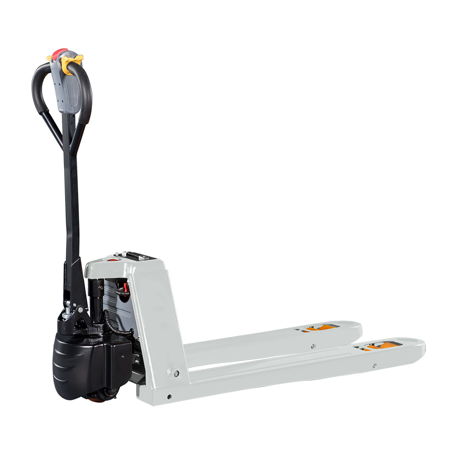 [050766] Transpaleta eléctrica de 1500 kg de carga con una batería de litio y cargador - Dim. palas: 1150x560 mm - Gris

