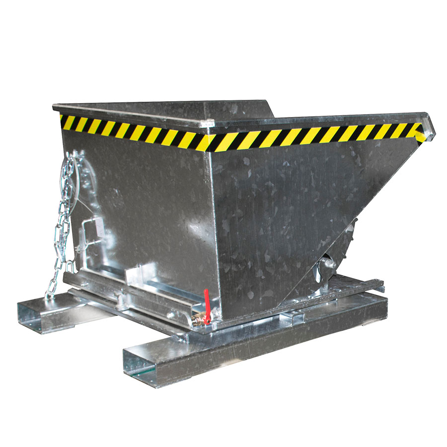 [050781] Contenedor para virutas autobasculante por 3 lados - Capacidad 0,60 m³ - Dim.: 1460x1070x890h mm - Galvanizado

