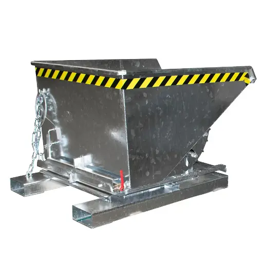 [050781] Contenedor para virutas autobasculante por 3 lados - Capacidad 0,60 m³ - Dim.: 1460x1070x890h mm - Galvanizado

