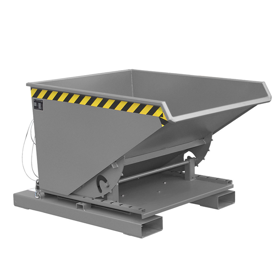 [050792] Contenedor metálico autobasculante por 3 lados - Capacidad 0,60 m³ - Dim.: 1460x1070x890h mm - Gris ral 7005

