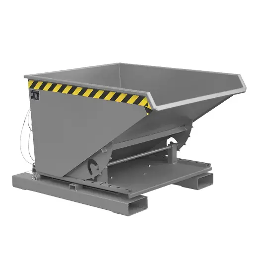 [050792] Contenedor metálico autobasculante por 3 lados - Capacidad 0,60 m³ - Dim.: 1460x1070x890h mm - Gris ral 7005


