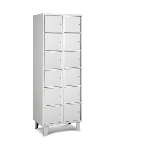 [039868] Consigna metálica para vestuario con 12 puertas - Dim.: 640x460x1780h mm - Gris ral 7035